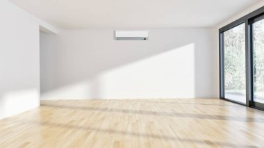 modern parlak iç mekan 3D resimleme