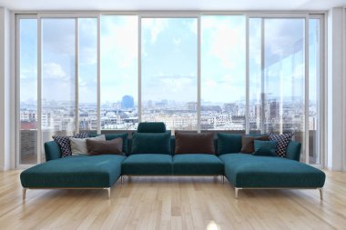 modern parlak iç mekan 3D resimleme