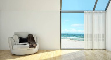 modern parlak iç mekan 3D resimleme