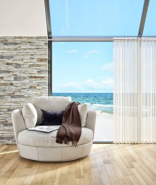 modern parlak iç mekan 3D resimleme