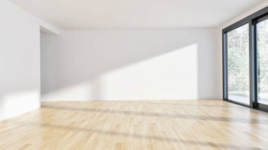 modern parlak iç mekan 3D resimleme