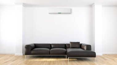 modern parlak iç mekan 3D resimleme