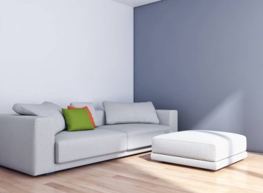 modern parlak iç mekan 3D resimleme