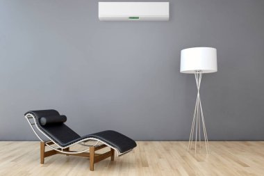 modern parlak iç mekan 3D resimleme