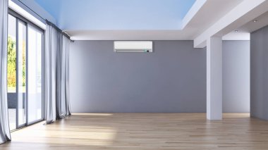 modern parlak iç mekan 3D resimleme