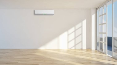 modern parlak iç mekan 3D resimleme