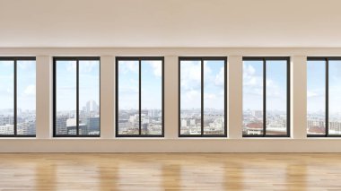 modern parlak iç mekan 3D resimleme