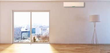 modern parlak iç mekan 3D resimleme