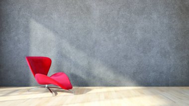 modern parlak iç mekan 3D resimleme