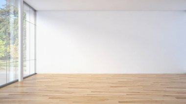 modern parlak iç mekan 3D resimleme