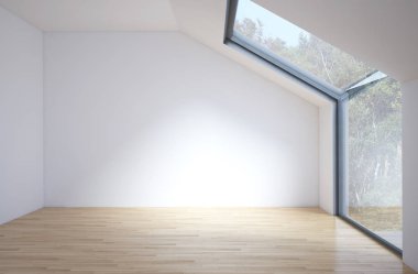 modern parlak iç mekan 3D resimleme