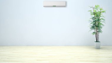 modern parlak iç mekan 3D resimleme