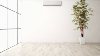 modern parlak iç mekan 3D resimleme