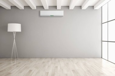 modern parlak iç mekan 3D resimleme