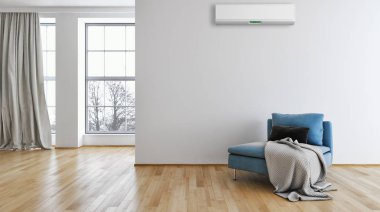 modern parlak iç mekan 3D resimleme