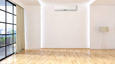 modern parlak iç mekan 3D resimleme