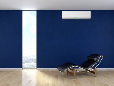 modern parlak iç mekan 3D resimleme