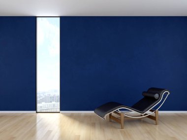 modern parlak iç mekan 3D resimleme