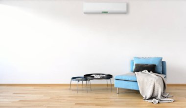 modern parlak iç mekan 3D resimleme