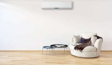 modern parlak iç mekan 3D resimleme