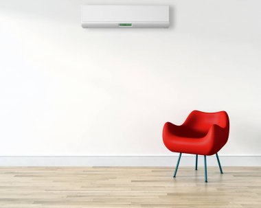 modern parlak iç mekan 3D resimleme