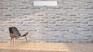 modern parlak iç mekan 3D resimleme