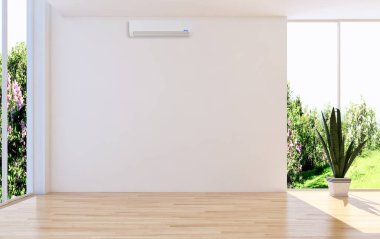 modern parlak iç mekan 3D resimleme