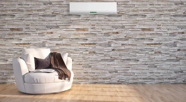 modern parlak iç mekan 3D resimleme