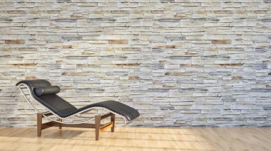 modern parlak iç mekan 3D resimleme