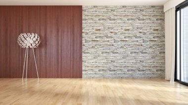 modern parlak iç mekan 3D resimleme