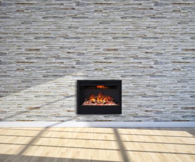 modern parlak iç mekan 3D resimleme