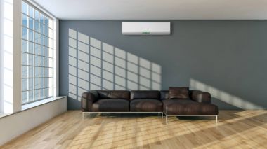 modern parlak iç mekan 3D resimleme