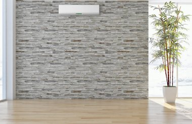 modern parlak iç mekan 3D resimleme