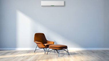 modern parlak iç mekan 3D resimleme