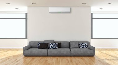 modern parlak iç mekan 3D resimleme