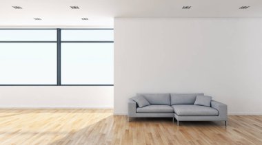 modern parlak iç mekan 3D resimleme