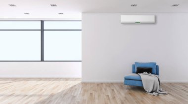 modern parlak iç mekan 3D resimleme