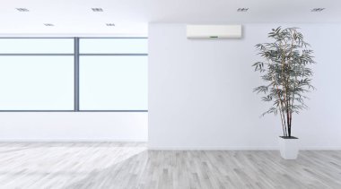 modern parlak iç mekan 3D resimleme