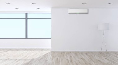 modern parlak iç mekan 3D resimleme