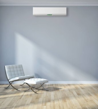 modern parlak iç mekan 3D resimleme