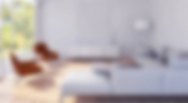 modern parlak iç mekan 3D resimleme