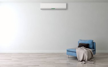 modern parlak iç mekan 3D resimleme