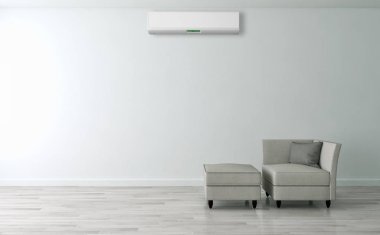 modern parlak iç mekan 3D resimleme