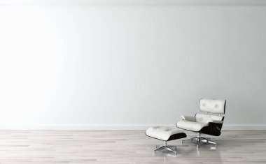 modern parlak iç mekan 3D resimleme