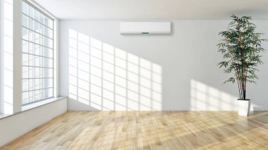 modern parlak iç mekan 3D resimleme