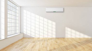 modern parlak iç mekan 3D resimleme