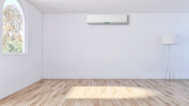 modern parlak iç mekan 3D resimleme