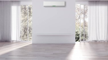 modern parlak iç mekan 3D resimleme