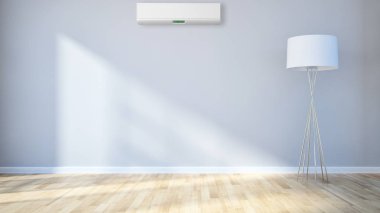 modern parlak iç mekan 3D resimleme