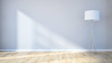 modern parlak iç mekan 3D resimleme